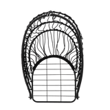 Poltrona Sospesa Pieghevole Eris Garden Line Nera Cuscino Nero 140kg