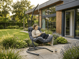 Poltrona Sospesa Tumber Garden Line Antracite Cuscino Pianka Telaio 120kg