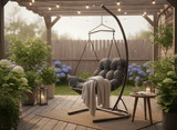 Poltrona Sospesa Tumber Garden Line Antracite Cuscino Pianka Telaio 120kg