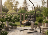 Poltrona Sospesa Tumber Garden Line Antracite Cuscino Pianka Telaio 120kg