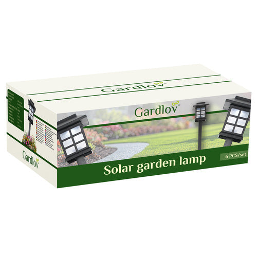 Lampade solari da giardino Gardlov 6 pezzi con picchetto luce LED