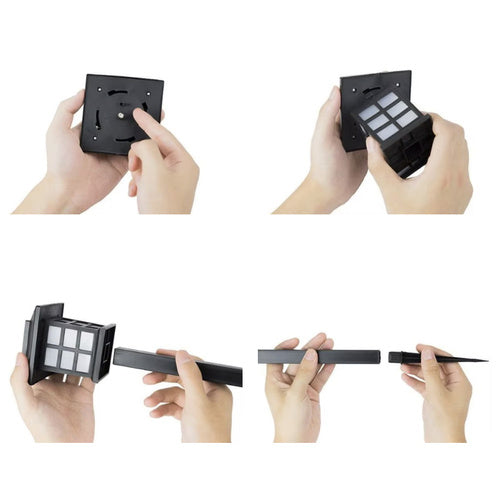 Lampade solari da giardino Gardlov 6 pezzi con picchetto luce LED