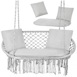 Altalena Doppia da Giardino con Cuscino Grigio o Crema – Relax Outdoor Comfort