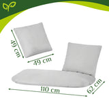 Altalena Doppia da Giardino con Cuscino Grigio o Crema – Relax Outdoor Comfort
