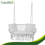 Altalena Doppia da Giardino con Cuscino Grigio o Crema – Relax Outdoor Comfort