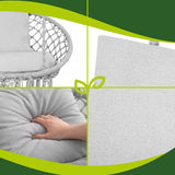 Altalena Doppia da Giardino con Cuscino Grigio o Crema – Relax Outdoor Comfort