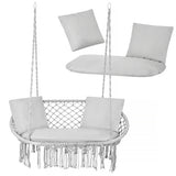 Altalena Doppia da Giardino con Cuscino Grigio o Crema – Relax Outdoor Comfort