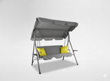 Dondolo da Giardino 3 Posti Garden Line A-Type Grigio Lime Tettuccio 220kg