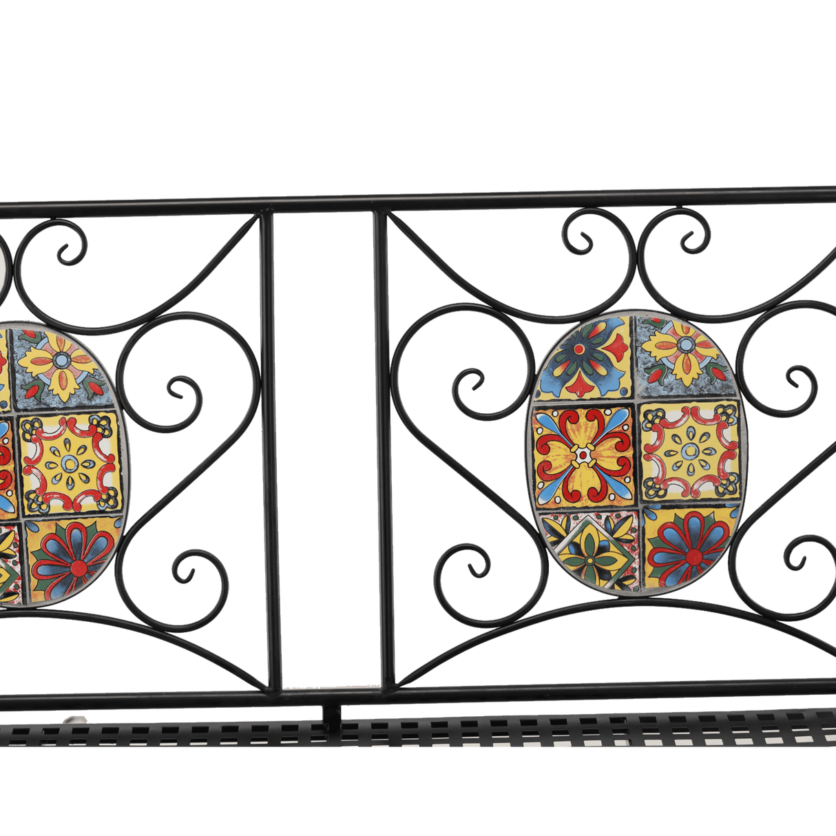 Panchina da Giardino Stile Mosaico 115x56x90 cm