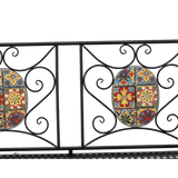 Panchina da Giardino Stile Mosaico 115x56x90 cm