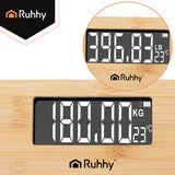 Bilancia pesapersone digitale in bambù con display LCD – max 180 kg, spegnimento automatico