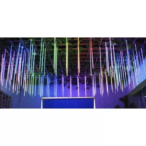 pioggia di meteore multicolore led 36 natalizie 50cm