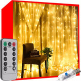 luci di natale Tenda luminosa 300 LED gialla USB