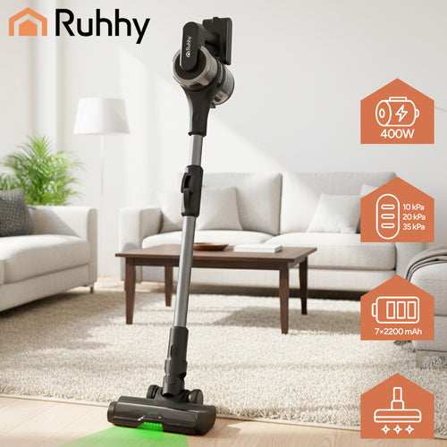Aspirapolvere Cordless Ruhhy LunPro 400W Pieghevole con Luce LED