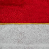 Tappeto sotto l’Albero di Natale Ruhhy 90 cm Morbido in Peluche Rosso Bianco e Oro