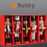 Set di 5 S Schiaccinaoci in Legno 2 in 1 con Bocca Apribile, Appese o da Tavolo