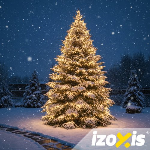 Luci di Natale IZOXIS 500 LED – 35 m, Giallo Caldo, IP44, 8 Modalità + Flash – Per Esterni e Interni