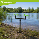 Set 2 supporti porta-canna da pesca anteriori + posteriori – TPR/ABS/acciaio inox