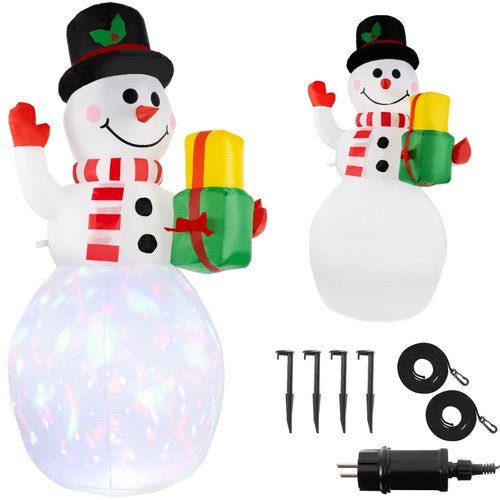 Pupazzo Di Neve Gonfiabile GOOSH Da 1,5 M Con Luci LED – Decorazione Natalizia Per Esterni Con Picchetti E Sacchi Di Sabbia