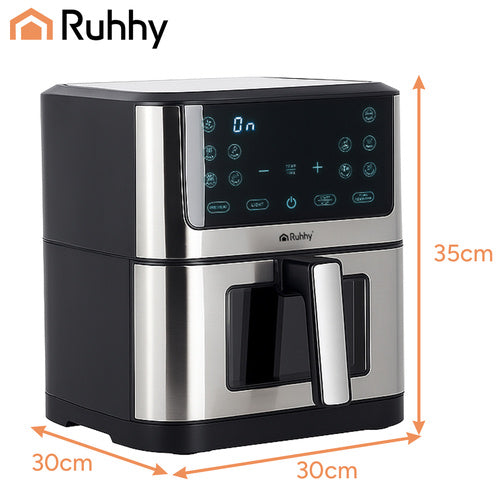 Friggitrice ad Aria Ruhhy 8L XXL 1800W 10 Programmi Display LED
