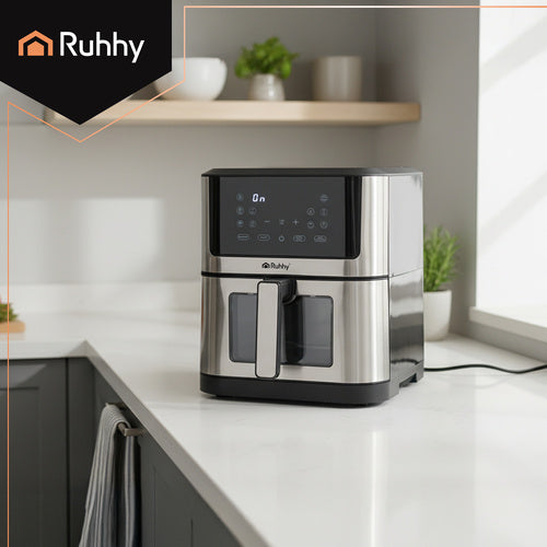 Friggitrice ad Aria Ruhhy 8L XXL 1800W 10 Programmi Display LED