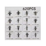 Kit clip fissaggio auto con estrattori 620 pezzi