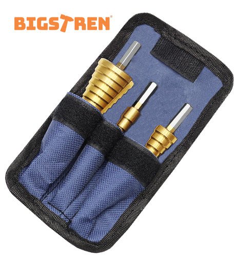 Set 3 Punte a Gradini Coniche HSS Titanio 4-32mm
