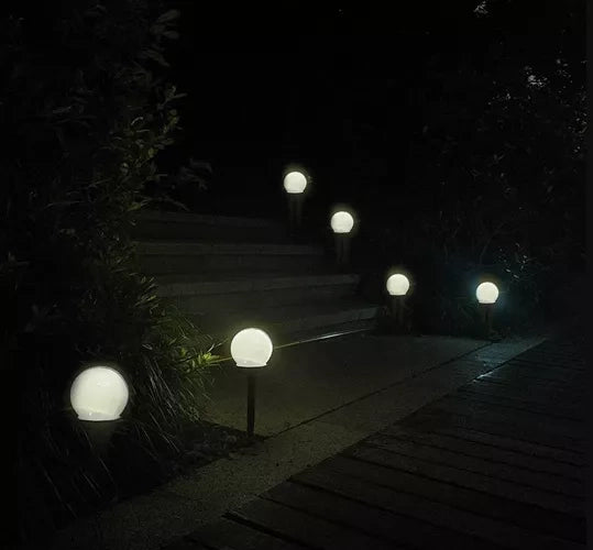 Lampade solari da giardino a sfera Gardlov set 6 pezzi con sensore crepuscolare