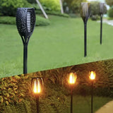 Lampade solari da giardino effetto fiamma set 4 pezzi Gardlov