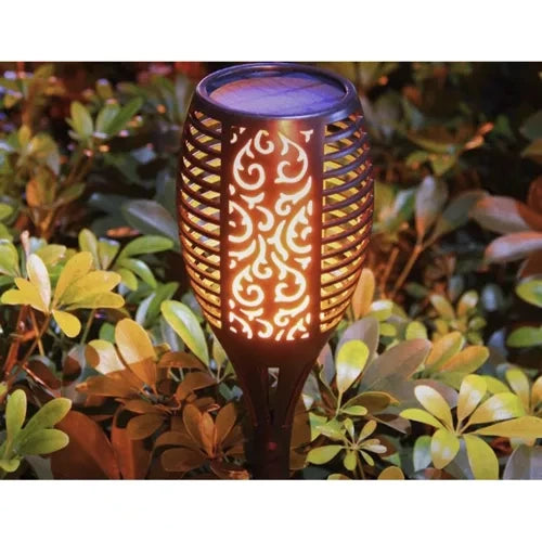 Lampade solari da giardino effetto fiamma set 4 pezzi Gardlov
