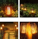 Lampade solari da giardino effetto fiamma set 4 pezzi Gardlov