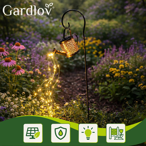 Lampada solare da giardino annaffiatoio Gardlov 60 LED effetto acqua