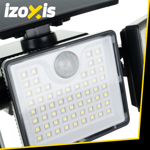Lampada solare da parete Izoxis 167 LED 500 lumen con sensore di movimento