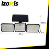 Lampada solare da esterno Izoxis 180 LED con sensore di movimento IP65