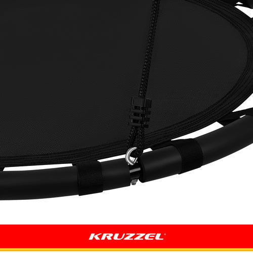 Altalena a nido nero 100 cm – portata 150 kg, corde regolabili
