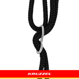 Altalena a nido nero 100 cm – portata 150 kg, corde regolabili