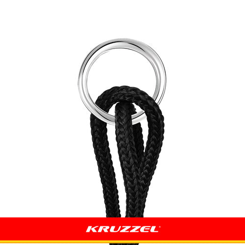 Altalena a nido nero 100 cm – portata 150 kg, corde regolabili