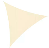 Vela ombreggiante triangolare 4×4×4 m – poliestere 180 g/m², beige, anelli in acciaio inox