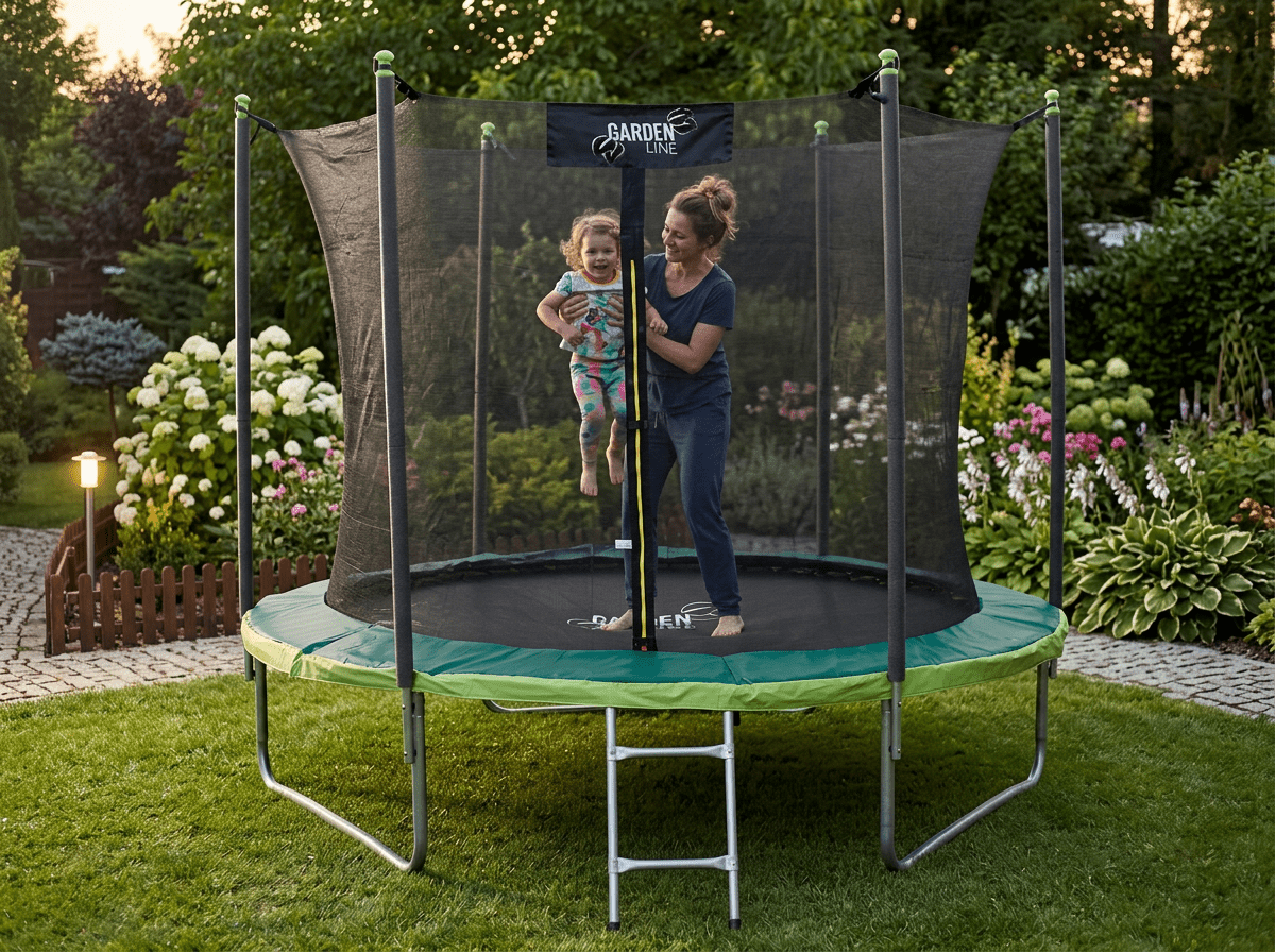Trampolino 312Cm con Scaletta e Rete