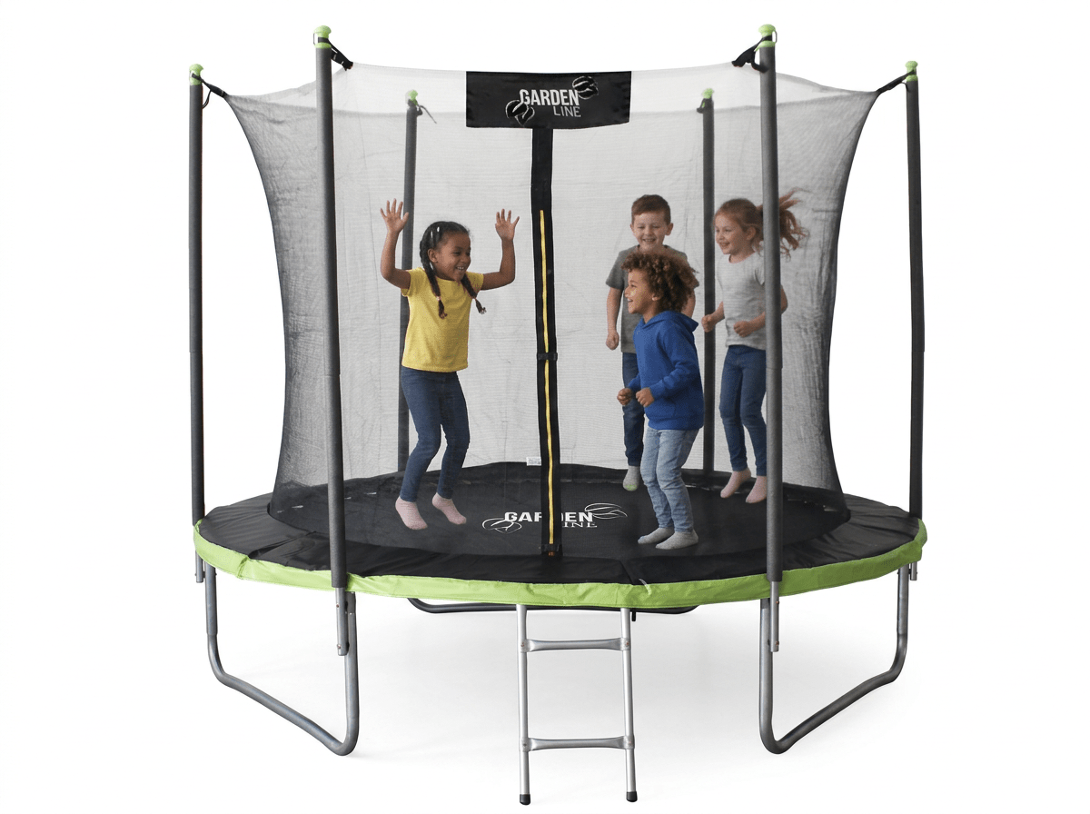 Trampolino 312Cm con Scaletta e Rete