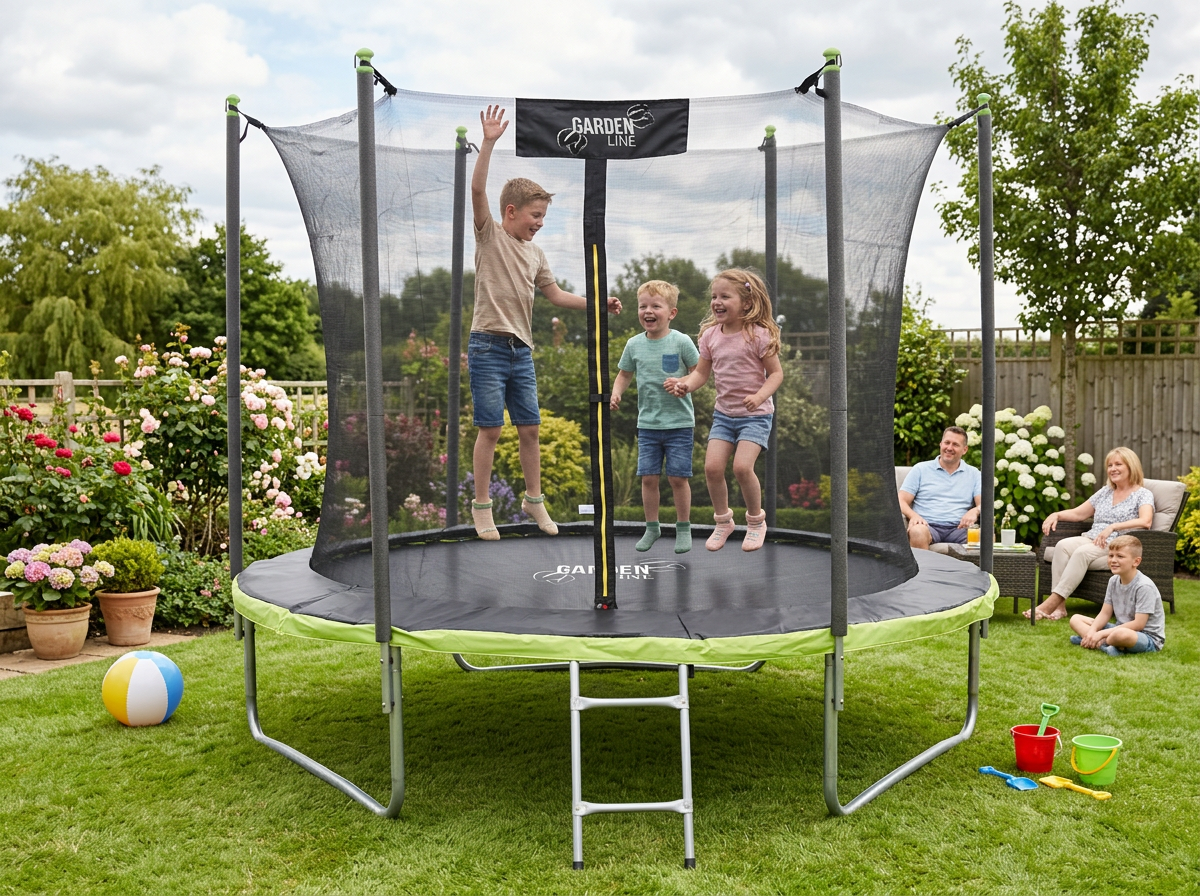 Trampolino 312Cm con Scaletta e Rete