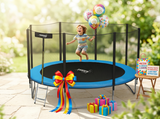 Trampolino da Giardino Garden Line 374cm Scaletta Rete Sicurezza CE GS