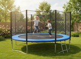 Trampolino da Giardino Garden Line 374cm Scaletta Rete Sicurezza CE GS