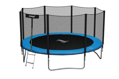 Trampolino da Giardino Garden Line 374cm Scaletta Rete Sicurezza CE GS