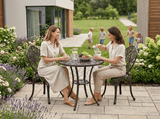 Set Sedie e Tavolo in Alluminio Danbury Garden Line Bronzo Antico Tavolo 2 Sedie