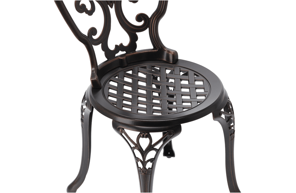Set Sedie e Tavolo in Alluminio Danbury Garden Line Bronzo Antico Tavolo 2 Sedie