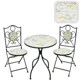 Set Sedie + Tavolo da Giardino Stile Mosaico