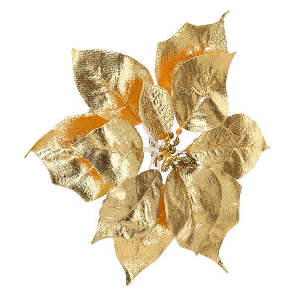Stella di Natale Artificiale con Clip 25 cm Oro