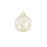 Pallina di Natale in Vetro Trasparente Dorata Ø8 cm – Decori Assortiti