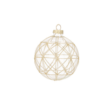 Pallina di Natale in Vetro Trasparente Dorata Ø8 cm – Decori Assortiti